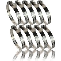 Buri - Schlauchschellen Edelstahl 46-70mm [10 Stück] Profi 304 Qualität Schlauchklemme Schlauchschellen geeignet für die Waschmaschine oder als von BURI