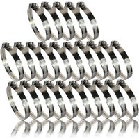 Buri - Schlauchschellen Edelstahl 6-12mm [25 Stück] Profi 304 Qualität Schlauchklemme Schlauchschellen geeignet für die Waschmaschine oder als von BURI