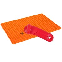 Buri - Silikon Dauerbackmatte mit Noppen + gratis Dosenöffner Backunterlage Untersetzer von BURI