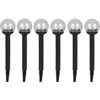 Solar-Gartenleuchte led Farbwechsler 6er-Set Solarleuchte Gartenlampe Dekolampe von BURI