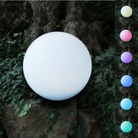 Solar-LED-Gartenleuchte Kugel 30cm Leuchtkugel Gartenlampe Farbwechsler Deko von BURI