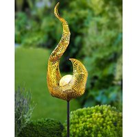 Buri - Solar Metall-Gartenstecker 78cm led Glaskugel Gartendeko Flamme oder Tropfen - Flamme Buri - Solar Metall-Gartenstecker 78cm led Glaskugel Gartendeko Flamme oder Tropfen - Flamme von BURI