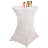 Stretch Stehtischbezug Ø 80cm Stehtischhusse Husse für Stehtisch Tischbezug Bezug Bistrotisch bis 110cm Höhe - weiß Stretch Stehtischbezug Ø 80cm Stehtischhusse Husse für Stehtisch Tischbezug Bezug Bistrotisch bis 110cm Höhe - weiß von BURI