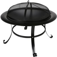 Buri - Terrassen-Feuerschale 73cm Garten-Feuerstelle Metallofen Feuerkorb Terrassenofen von BURI