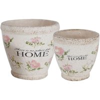 Übertöpfe Home 2er-Set aus Terrakotta Pflanztöpfe Blumentopf Übertopf Gartendeko Übertöpfe Home 2er-Set aus Terrakotta Pflanztöpfe Blumentopf Übertopf Gartendeko von BURI