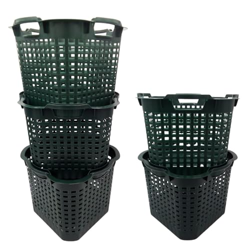 Wäschekorb Set Universalkorb vers Farben Stapelkörbe Gartenkörbe Korb robust, Farbe:dunkelgrün, Menge:5 Stück Wäschekorb Set Universalkorb vers Farben Stapelkörbe Gartenkörbe Korb robust, Farbe:dunkelgrün, Menge:5 Stück von BURI