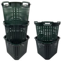 Wäschekorb Set Universalkorb vers Farben Stapelkörbe Gartenkörbe Korb robust - 5 Stück, dunkelgrün Wäschekorb Set Universalkorb vers Farben Stapelkörbe Gartenkörbe Korb robust - 5 Stück, dunkelgrün von BURI
