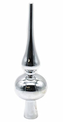 Weihnachtsbaumspitze 20cm Christbaumspitze Tannenbaumspitze Baumschmuck Spitze, Farbe:Silber Weihnachtsbaumspitze 20cm Christbaumspitze Tannenbaumspitze Baumschmuck Spitze, Farbe:Silber von BURI