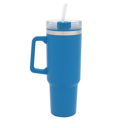 XXL Isolierbecher 1,2L aus Edelstahl mit Strohhalm Thermobecher Trinkbecher Getränkebecher Kaffeebecher Trinkflasche Campingbecher, Farbe:blau XXL Isolierbecher 1,2L aus Edelstahl mit Strohhalm Thermobecher Trinkbecher Getränkebecher Kaffeebecher Trinkflasche Campingbecher, Farbe:blau von BURI