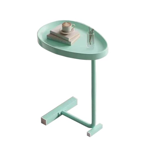 BURLOE C-Förmiger Beistelltisch, Ovaler Ei-Tisch Sofa Beistelltisch Kleiner Couchtisch Unter Den Nachttisch Für Wohnzimmer Schlafzimmer Nachttisch,Grün von BURLOE