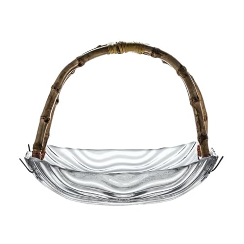 BURLOE Grau, Glasschale, Kristall Optik Dekoschale Obst Snacks Servieren, Transparent, Mit Griff BURLOE Grau, Glasschale, Kristall Optik Dekoschale Obst Snacks Servieren, Transparent, Mit Griff von BURLOE