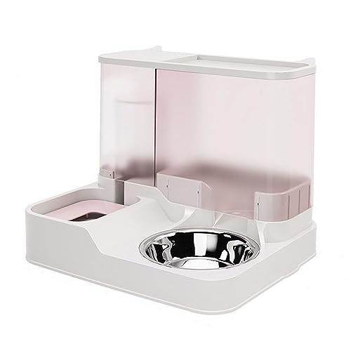 BURLOE Haustier Automatischer Wasserspender, 2 in 1 Groß Automatischer Trockenfutter Spender Wasserspender Für Hunde Katze 2.8L Futterautomaten+1L Tränken,Rosa BURLOE Haustier Automatischer Wasserspender, 2 in 1 Groß Automatischer Trockenfutter Spender Wasserspender Für Hunde Katze 2.8L Futterautomaten+1L Tränken,Rosa von BURLOE