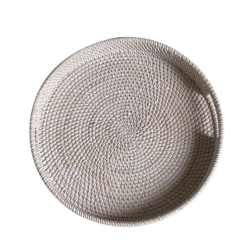 BURLOE Rattan Serviertablett Mit Griffen, Rund Obstkörbe Geflochtene Brot Natürlicher Aufbewahrungskörbe Eierkorb Organizer Obstplatte Picknickkorb Obstschale,Grau,36cm BURLOE Rattan Serviertablett Mit Griffen, Rund Obstkörbe Geflochtene Brot Natürlicher Aufbewahrungskörbe Eierkorb Organizer Obstplatte Picknickkorb Obstschale,Grau,36cm von BURLOE