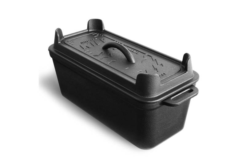 BURNHARD® Grilltopf Gusseisen Kastenform mit Deckel 3,5 l, Gusseisen, Kastenform 3,5 l von BURNHARD®