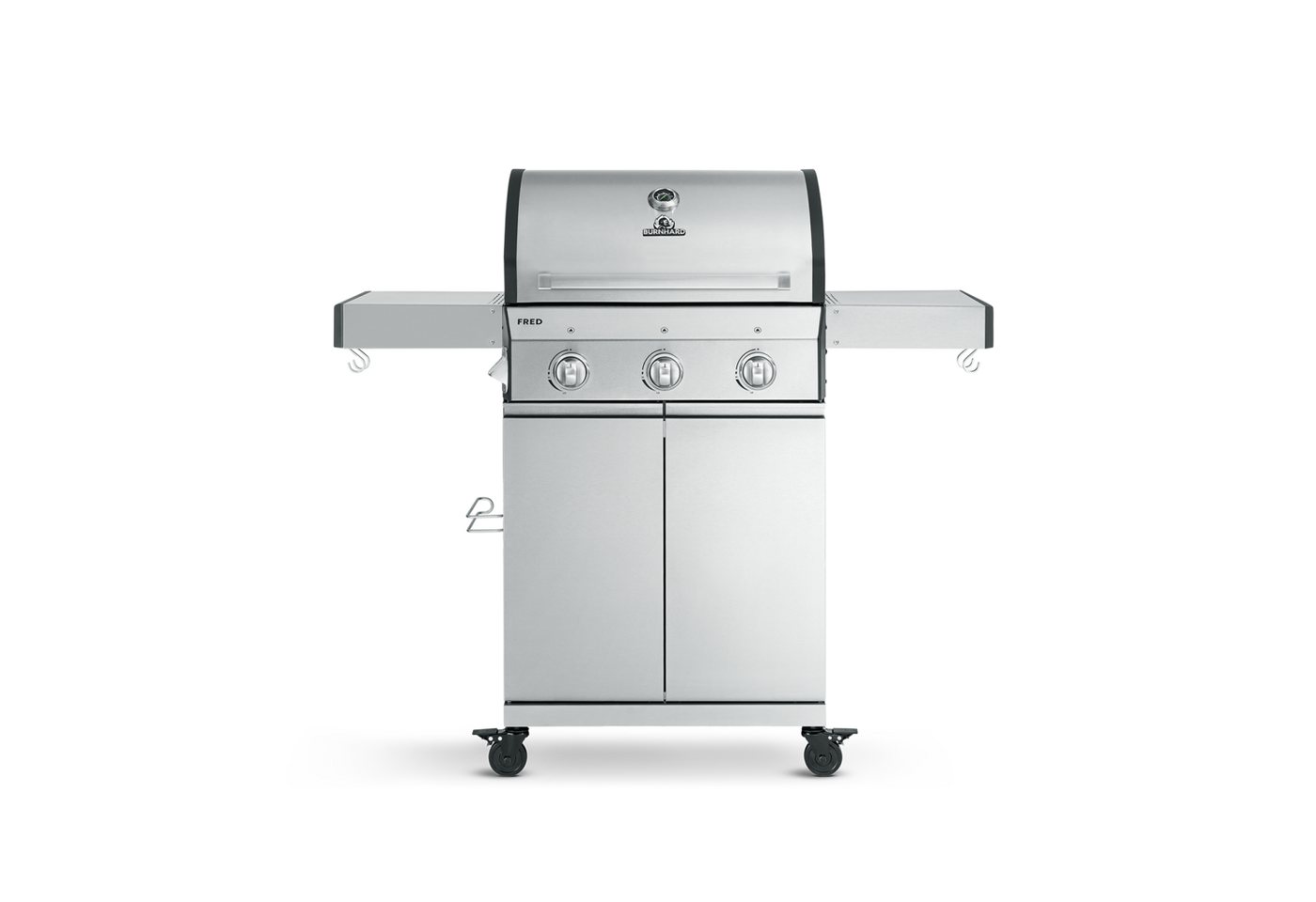 BURNHARD Gasgrill Fred, 3-Brenner, Series 3, 10,5 kW Gasgrill 3 Brenner Basic Edelstahl von BURNHARD