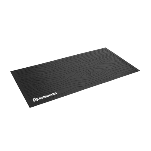 BURNHARD Grillunterlage Bodenschutzmatte 160 x 80 cm, Soft PVC Grillmatte, Feuerfeste Unterlage, Grillteppich, Outdoor BBQ Matte für Gasgrill von BURNHARD