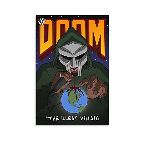 BURR MF Doom Poster, Wandkunst für Wohnzimmer, Schlafzimmer, Büro, Heimdekoration, Büro, Wandkunst, Zuhause, Fitnessstudio, Poster, Leinwandgemälde, 20 x 30 cm von BURR