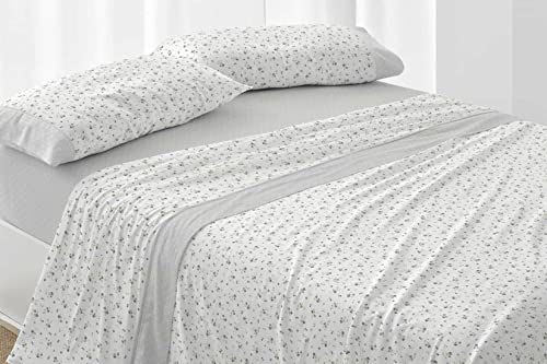 Burrito Blanco │ Bettwäsche-Set, 150/160 cm Bett (+ Größen erhältlich)│ 50% Polyester, 50% Baumwolle, 50% Baumwolle, leicht zu bügeln, Design 530, Grau von BURRITO BLANCO