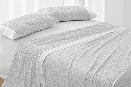 BURRITO BLANCO | Bettwäsche-Set 515, Grau | für 150 cm Bett (+ Maße verfügbar) | Bettwäsche 150 cm | Doppelbett 150 cm von BURRITO BLANCO