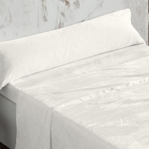 BURRITO BLANCO Bettwäsche-Set aus Korallein, 90 x 190 / 200 cm, 3-teiliges Set (Bettbezug, 1 Kissenbezug und Spannbettlaken), Beige von BURRITO BLANCO