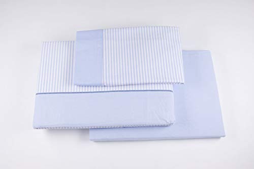 Burrito Blanco | Premium Flanell Bettlaken 546 Blau | für 200 cm Bett (+ Maße verfügbar) | Bettlaken 200 | Doppelbett 200 von BURRITO BLANCO