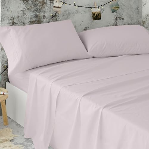 BURRITO BLANCO T1201 Bettwäsche-Set für Hotellerie, Rosa Nude, Mischung T12, Baumwolle, Ancho de 150 cm von BURRITO BLANCO