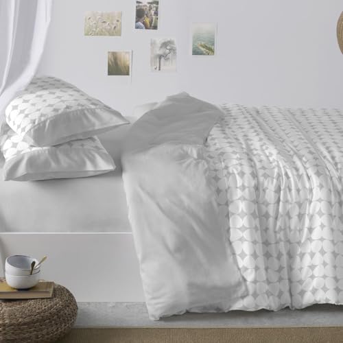 Burrito Blanco Bedruckte Bettbezüge, für 135 cm breite Betten (+ verfügbare Größen) | Design 139 | Grau (135 x 190/200 cm) von BURRITO BLANCO