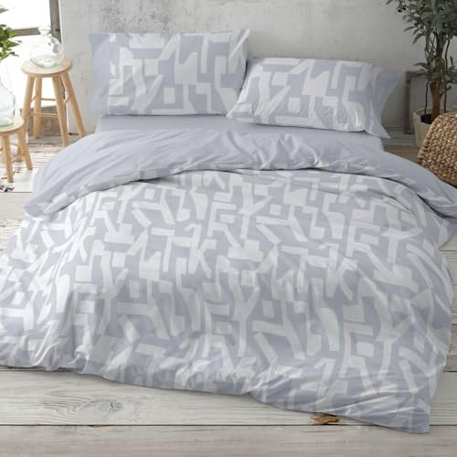 Burrito Blanco Bedruckte Bettbezüge | 135 cm breite Betten (+ verfügbare Größen) | Design 141 | Farbe Blau (135 x 190/200 cm) von BURRITO BLANCO