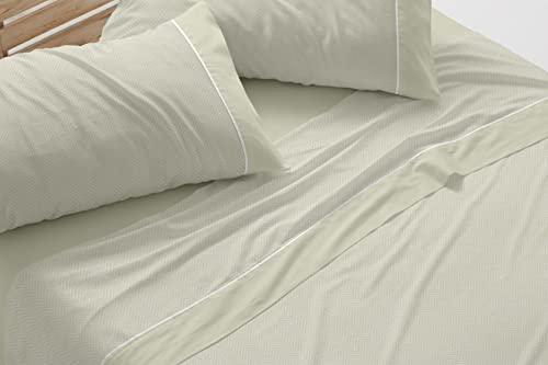 Burrito Blanco Bettlaken aus Baumwolle, 150/160 cm Bett (+ Größen erhältlich)│ Weiche Haptik │Design 620, Matcha-Grün von BURRITO BLANCO