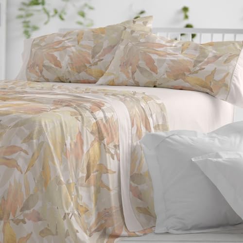 Burrito Blanco | Bettwäsche-Set, 135 cm breite Betten (+ verfügbare Größen) | Design 044 | Zimtfarbe (135 x 190/200 cm) von BURRITO BLANCO