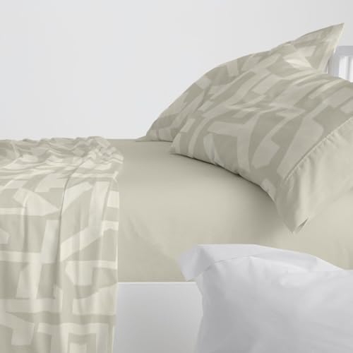 Burrito Blanco | Bettwäsche-Set, 135 cm breite Betten (+ verfügbare Größen) | Design 141 | Moosfarbe (135 x 190/200 cm) von BURRITO BLANCO