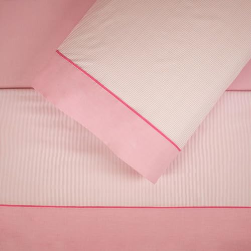 Burrito Blanco Bettwäsche-Set, 135 cm breite Betten (+ verfügbare Größen) | Polyester 50% Baumwolle 50% | leicht zu bügeln | Design 297 Rosa von BURRITO BLANCO