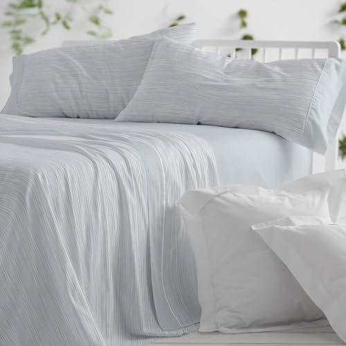 Burrito Blanco | Bettwäsche-Set | Bett mit 135 cm (+ Größen verfügbar) | 100% Baumwolle | Design 625 | Farbe Blau (135 x 190/200 cm) von BURRITO BLANCO