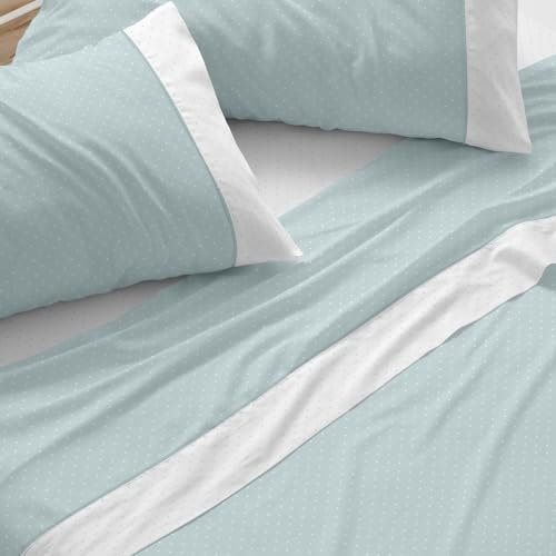 Burrito Blanco | Bettwäsche-Set | Bett von 90 cm (+ verfügbare Größen) | Design 238 | Grün (90 x 190/200 cm) von BURRITO BLANCO