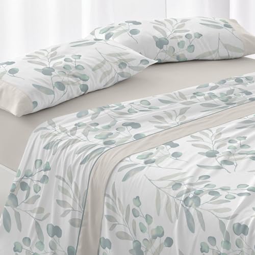 Burrito Blanco Bettwäsche-Set aus Flanell, Baumwolle, türkis, Ancho de 180 cm Burrito Blanco Bettwäsche-Set aus Flanell, Baumwolle, türkis, Ancho de 180 cm von BURRITO BLANCO