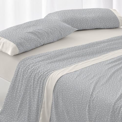 Burrito Blanco Bettwäsche-Set für Betten mit 105 cm Breite (+ Größen verfügbar), Polyester, 50% Baumwolle, 50% Baumwolle, Design 041, Farbe Ozean (105 x 190/200 cm) von BURRITO BLANCO