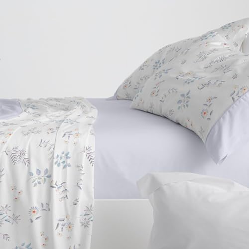 Burrito Blanco Bettwäsche-Set für Betten mit 135 cm Breite (+ verfügbare Größen), 50% Polyester, 50% Baumwolle, 535 cm, Himmelblau (135 x 190/200 cm) von BURRITO BLANCO