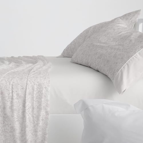 Burrito Blanco Bettwäsche-Set für Betten mit 180 cm Breite (+ verfügbare Größen), 50% Polyester, 50% Baumwolle, 536 cm, Beige (180 x 190/200 cm) von BURRITO BLANCO