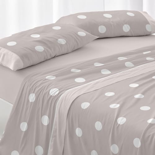 Burrito Blanco | Bettwäsche aus Baumwolle | 135 cm breite Betten (+ verfügbare Größen) | Design 627 | Sandfarbe (135 x 190/200 cm) von BURRITO BLANCO