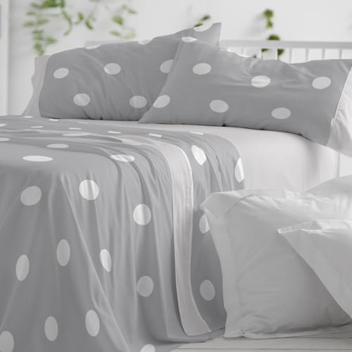 Burrito Blanco | Bettwäsche aus Baumwolle | Bett 135 cm (+ verfügbare Größen) | Design 627 | Grau (135 x 190/200 cm) von BURRITO BLANCO