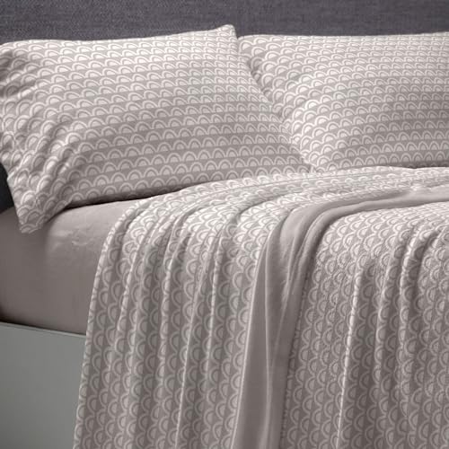 Burrito Blanco Bettwäsche aus Coralina, für Betten mit 105 cm (+ Größen verfügbar) | Winter-Bettlaken | Design 767 | Steinfarbe (105 x 190/200 cm) von BURRITO BLANCO