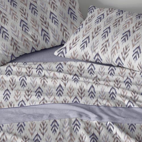 Burrito Blanco Bettwäsche aus Coralina, für Betten mit 150 cm Breite (+ Größen verfügbar) | Winterbettlaken | Design 770 | Blau (150 x 190/200 cm) von BURRITO BLANCO