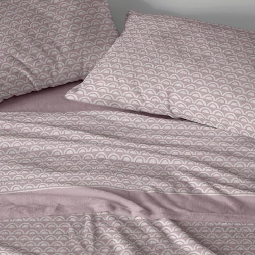 Burrito Blanco Coralina-Bettlaken | Bett mit 135 cm (+ Größen erhältlich) | Winter-Bettlaken | Design 767 | Farbe Granat (135 x 190/200 cm) von BURRITO BLANCO