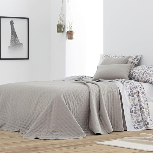 Burrito Blanco Sommer-Tagesdecke, Polyester, grau, Ancho de 150 a 160 cm von BURRITO BLANCO