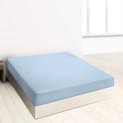 Burrito Blanco Spannbettlaken 135 x 190/200 cm | Bett mit 135 cm (+ verfügbare Maße) | Stoff aus Baumwolle - Polyester 50/50 | Design A7 Blau von BURRITO BLANCO