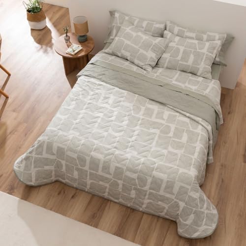 Burrito Blanco Tagesdecke Boutí | Bett 90 cm (+ verfügbare Größen) | Design 630 | Laurel (90 x 190/200 cm) von BURRITO BLANCO