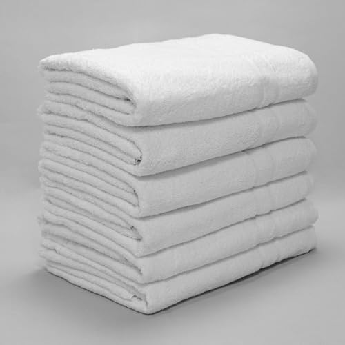 BURRITO BLANCO Handtücher Hostellerie Lisas STOX10 Weiß | Handtücher 50x100 cm (+ Verfügbare Maße) | Baumwollschlaufen 100% 480 GR/m² | Weiße Handtücher von BURRITO BLANCO