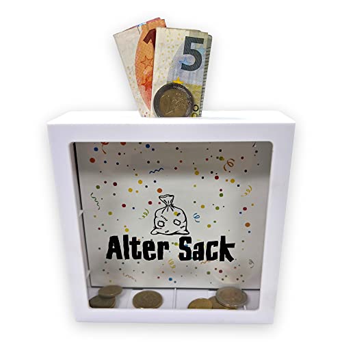 BUSDUGA 4078 Sparkasse Alter Sack 15x15x4,4 cm Spardose Bilderrahmen von BUSDUGA