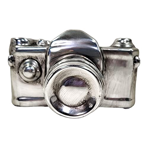 BUSDUGA 4209 Sparkasse Kamera in Silber, 16,5x12x10cm, Spardose Sparbüchse aus Keramik mit Schloss von BUSDUGA