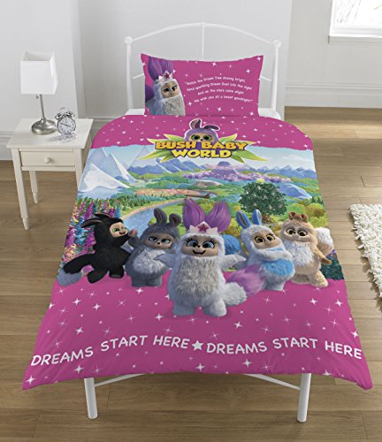 Bush Baby World Sparkle Bettwäsche-Set, Polyester-Baumwolle, Mehrfarbig, Einzelbett, 135 x 0,5 x 200 cm von BUSHBABY